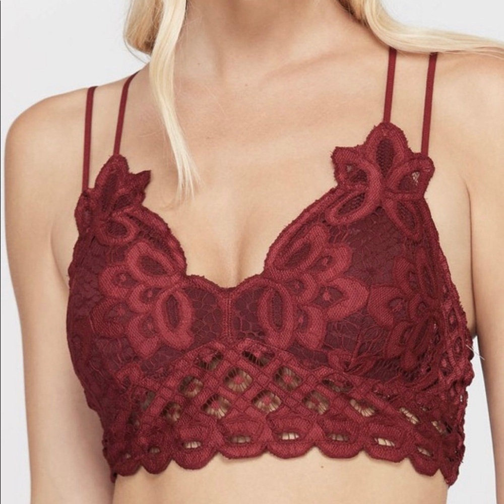 Burgundy Lace Bralette